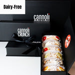 Introducing our delectable Dairy-Free Cannoli, a tantalizing treat that allows everyone to indulge in the classic Italian dessert without any worries about lactose intolerance or dairy allergies. Crafted with the finest ingredients and traditional techniques, these cannoli are a perfect harmony of crispy pastry shell and creamy, rich filling.  Included in the SetBox of 6 are: Cherry, Original, The Everything, Pistachio, Chocolate, and Orange.