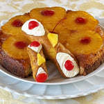 Introducing the Upside Down Pineapple Cannoli – a playful twist on a classic favourite that’s bursting with tropical fun! Imagine a golden, crispy cannoli shell filled to the brim with a velvety pineapple ricotta cream. Each bite delivers a delightful balance of tangy pineapple, creamy sweetness, and a hint of brown sugar--just like the beloved upside-down cake, but with an Italian flair.

Embellished with cherries and a chunk of pineapple on top, this cannolo is a party on your plate! Perfect for summer.