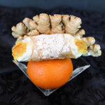 By special request, our zingy Signature Orange Ginger Jelly Cannoli is back!!  This housemade jelly has the sweetness and tang of freshly squeezed oranges with the fiery zap of ginger puree piped into the centre of our creamy, smooth ricotta and encased in our crispy, crunchy pastry shell.  Not only is this cannoli delicious and gorgeous, but it's also healthy since orange and ginger give our immune system a boost!  Can't wait for you to try this!