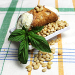 Introducing the ultimate pairing!  Pesto and parmesan cheese make a scrumptious cannoli filling encased in our crispy, crunchy pastry shell.  Served for lunch, brunch or as an appetizer, your tribe will be wowed!  