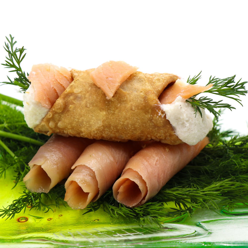 Lox & our cream cheese, ricotta blend piped into our crispy, crunchy pastry shell is perfect for any occasion.  This appetizer cannoli is another spectacular creation and innovation by Chef Maria and The Cannoli Crunch Team.  Special mention to 